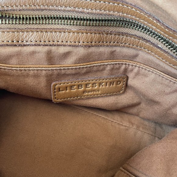 Liebeskind Berlin Hand Bag Leather Detachable Shoulder Strap Brown - Picture 11 of 11